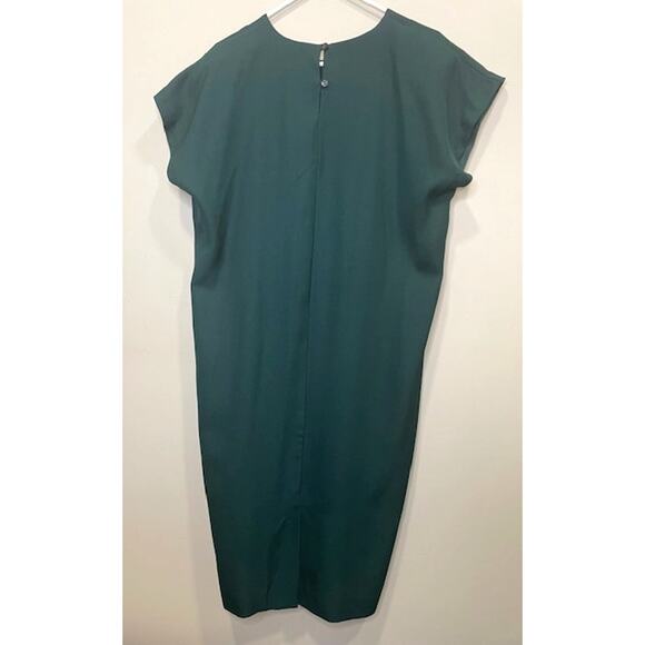 Vintage Lady Carol Dress Set Green Paisley Cardigan Belted Size 16 - Picture 4 of 14